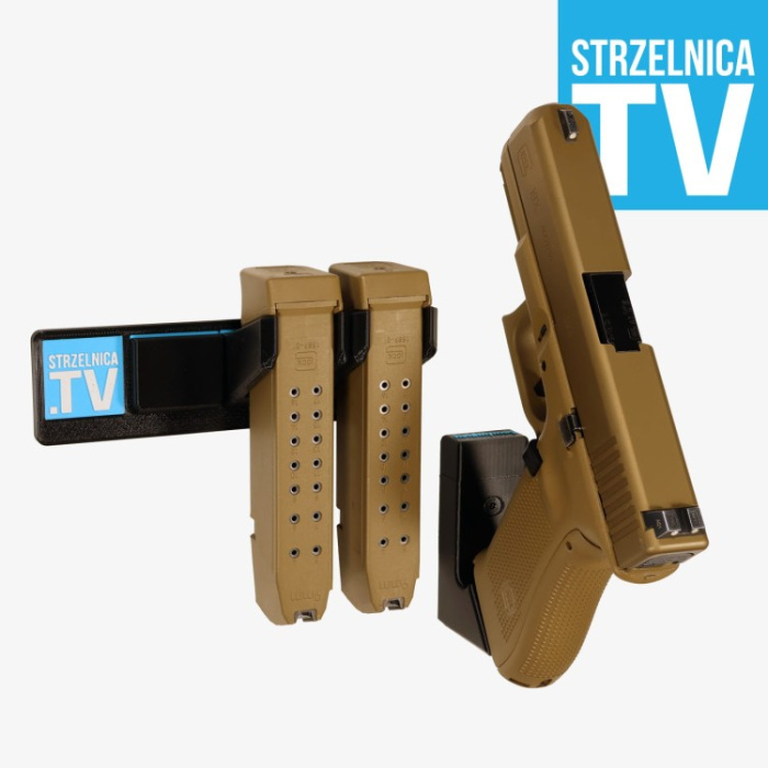 Szafa Kwiatka Uchwyt na Pistolet GLOCK i 2 Magaznki (Glock 19/44) - HoldmyMag uchwyt magnetyczny